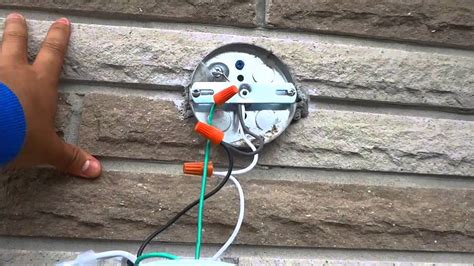 how to install junction box for outdoor light fixture youtube|external light fixture installation.